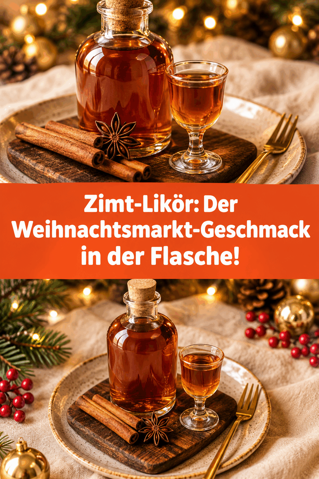 Zimt-Likör: Der Weihnachtsmarkt-Geschmack in der Flasche!