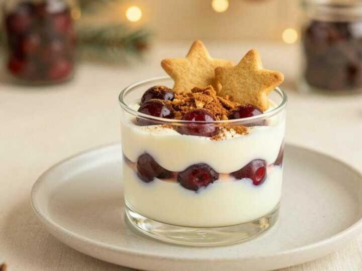 Zimtstern-Dessert im Glas: In 5 Minuten fertig und schmeckt wie Weihnachten!