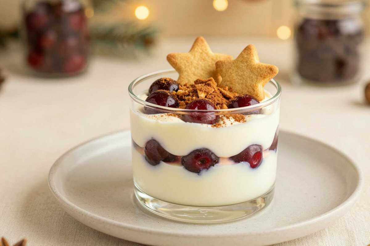 Zimtstern-Dessert im Glas: In 5 Minuten fertig und schmeckt wie Weihnachten!