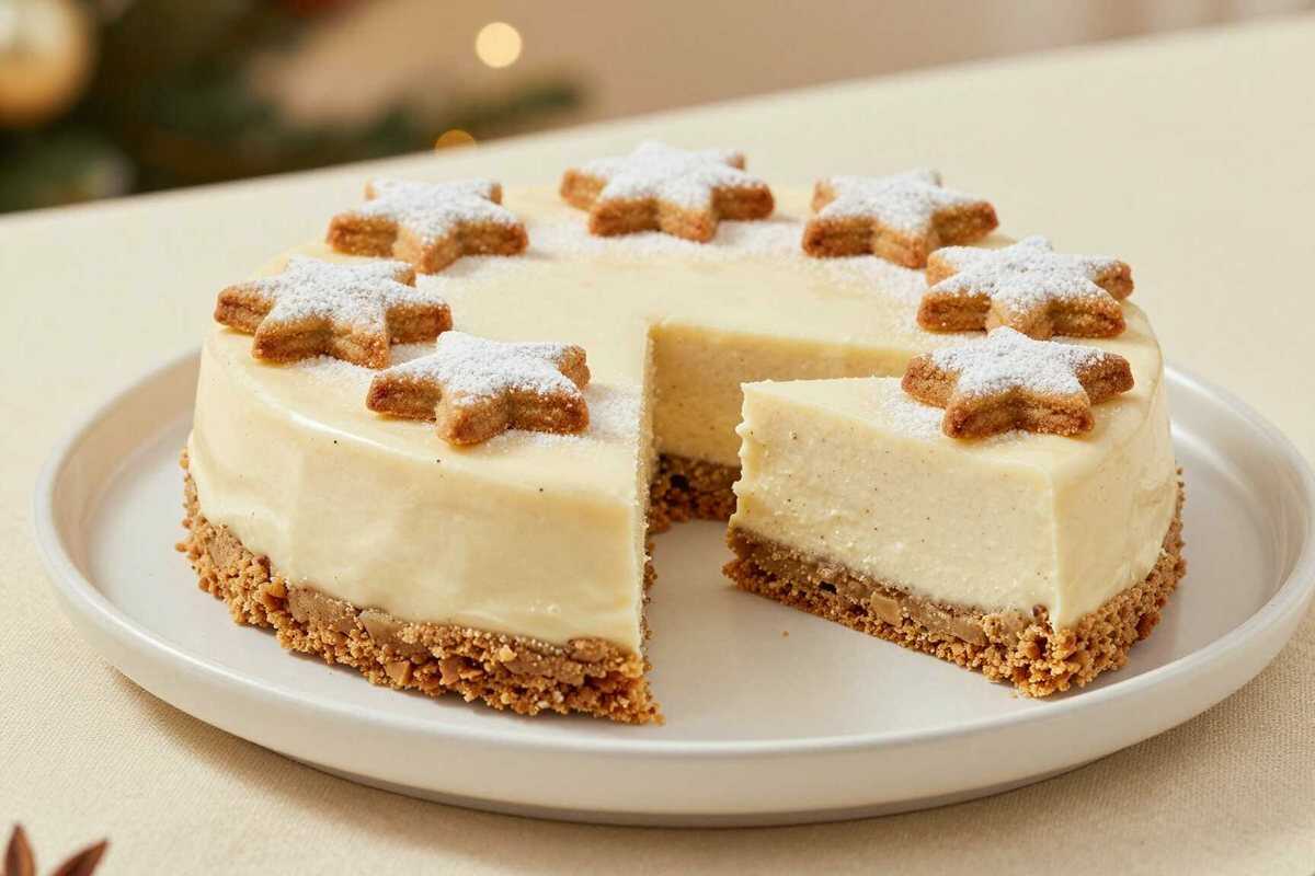 Zimtstern-Torte ohne Backen: Das Weihnachtsdessert mit 4 Zutaten!
