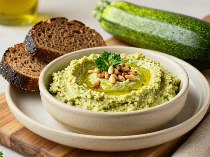 Zucchini-Aufstrich mit Knoblauch: 400 g, aus geschmorter Zucchini!