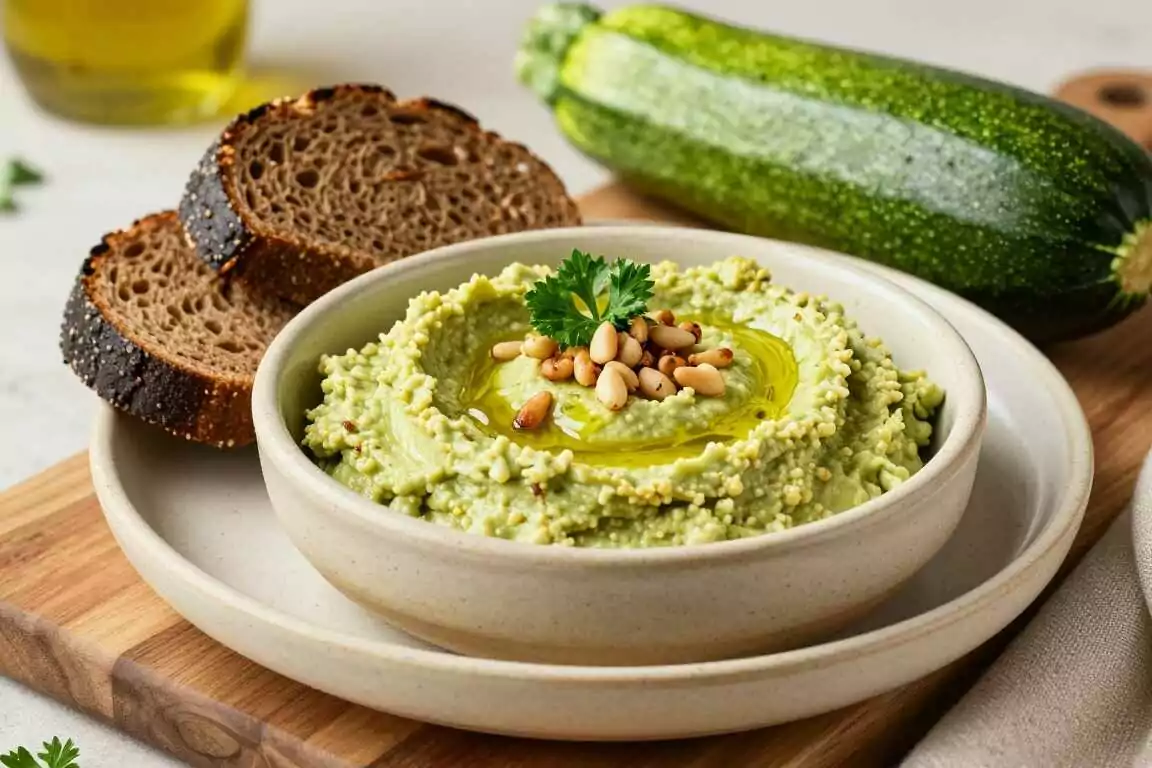 Zucchini-Aufstrich mit Knoblauch: 400 g, aus geschmorter Zucchini!
