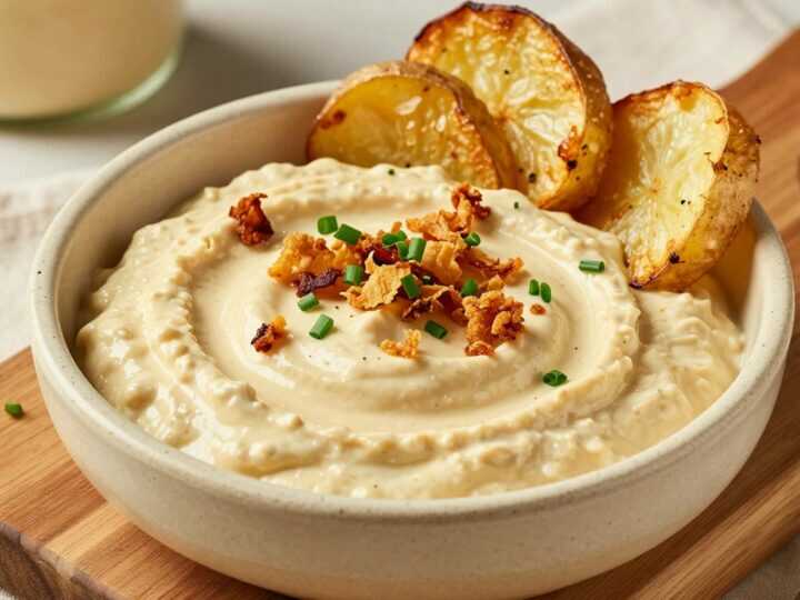 Zwiebel-Dip mit Röstzwiebeln: 400 g, kräftig für Kartoffelecken!