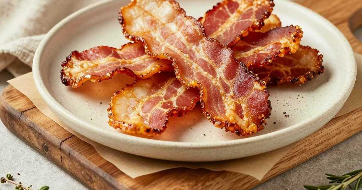 Bacon aus dem Airfryer: Perfekt knusprig in 8 Minuten, ohne Spritzer!