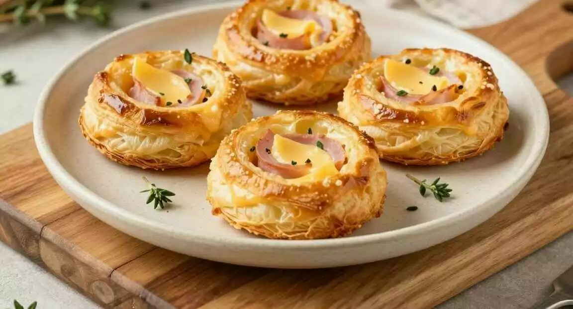 Blätterteigschnecken herzhaft: Fingerfood mit 4 Zutaten!