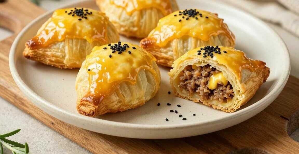 Blätterteigtaschen aus dem Airfryer: Herzhaft gefüllt, in 12 Minuten!