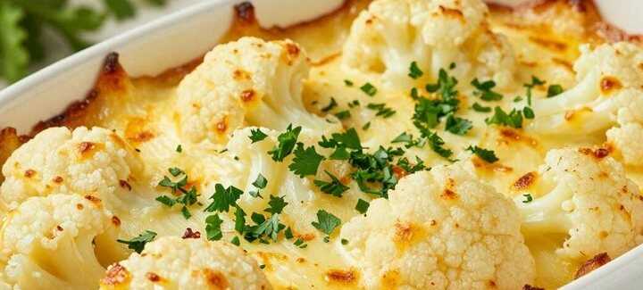 Blumenkohl-Käse-Auflauf: Low Carb, cremig und in 30 Minuten fertig!
