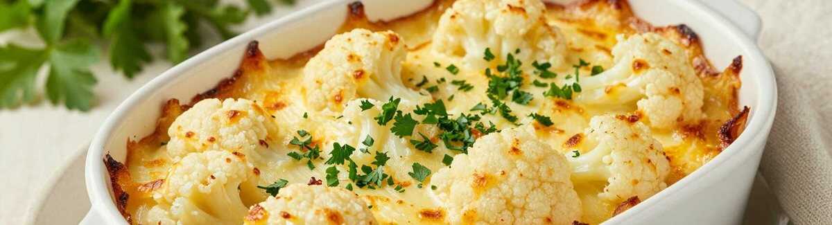 Blumenkohl-Käse-Auflauf: Low Carb, cremig und in 30 Minuten fertig!