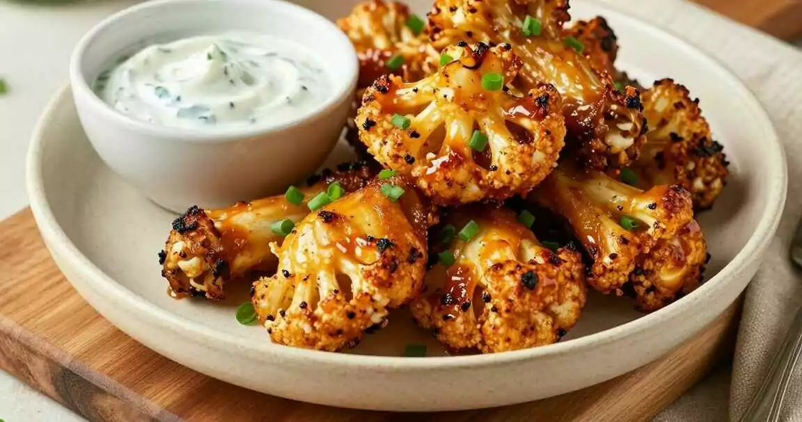 Blumenkohlwings aus der Heißluftfritteuse: Vegetarisch, in 20 Minuten!