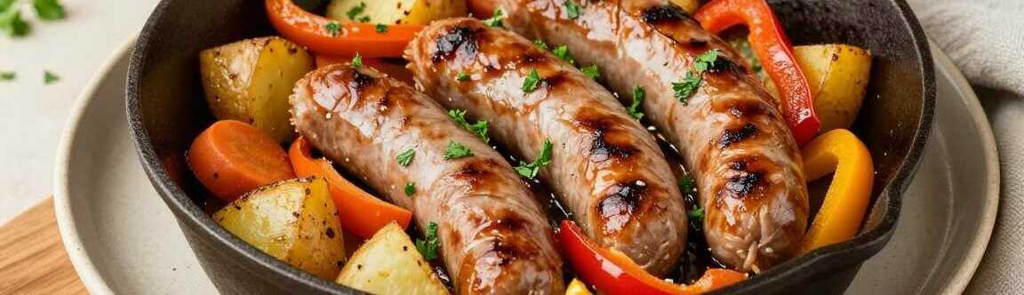 Bratwurst-Gemüse-Pfanne: Ein Topf, 25 Minuten, günstig!