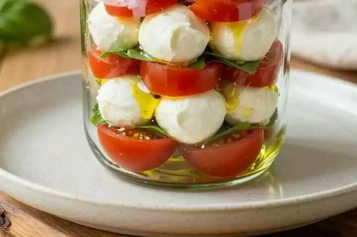 Caprese im Glas: Der Vorspeisensalat zum Mitnehmen!