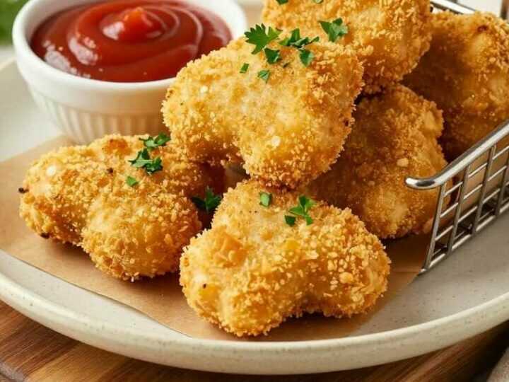 Chicken Nuggets selber machen im Airfryer: 4 Zutaten, ohne Frittieren!