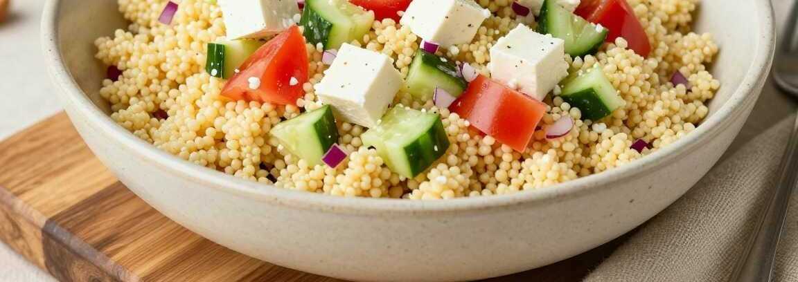 Couscous-Salat mit Feta und Minze: In 15 Minuten fertig, ohne Kochen!