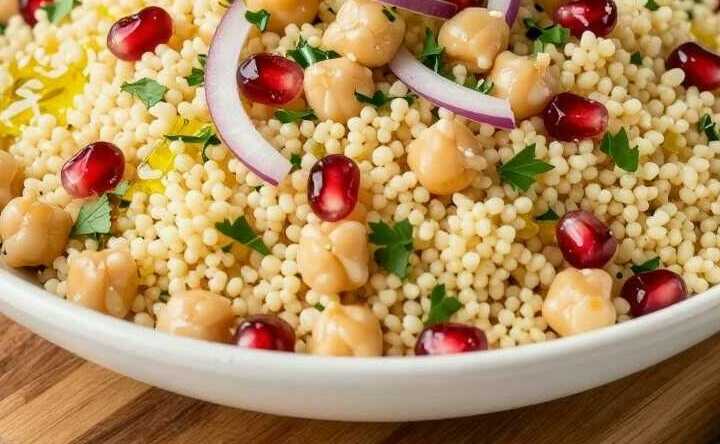 Couscous-Salat orientalisch mit Granatapfel: 8 Zutaten, 20 Minuten!