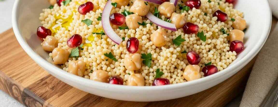 Couscous-Salat orientalisch mit Granatapfel: 8 Zutaten, 20 Minuten!
