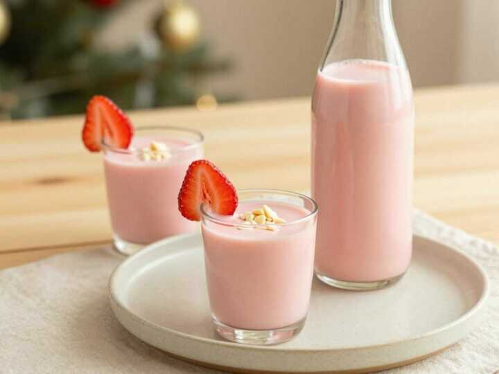 Erdbeer-Sahne-Likör: Rosa, cremig und in 10 Minuten fertig!