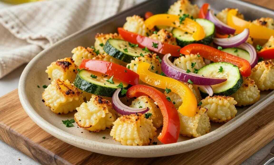 Gnocchi vom Blech mit Gemüse: Ein Blech, 25 Minuten!