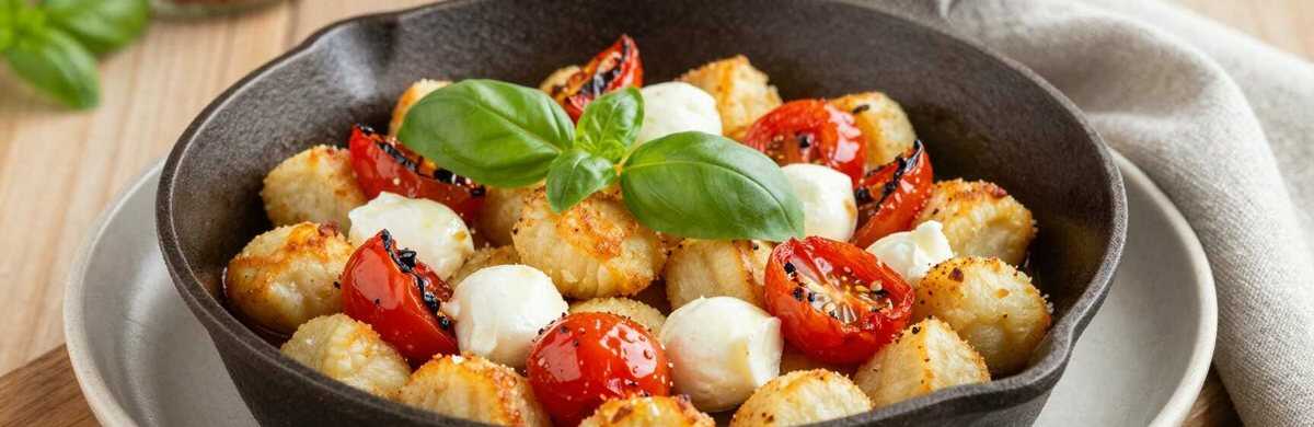 Gnocchi-Pfanne mit Tomaten und Mozzarella: In 15 Minuten fertig!