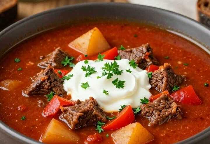 Gulaschsuppe für 6 Personen: Deftig, am zweiten Tag noch besser!