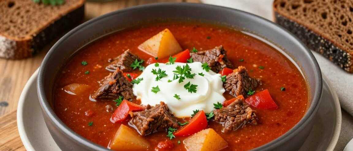 Gulaschsuppe für 6 Personen: Deftig, am zweiten Tag noch besser!