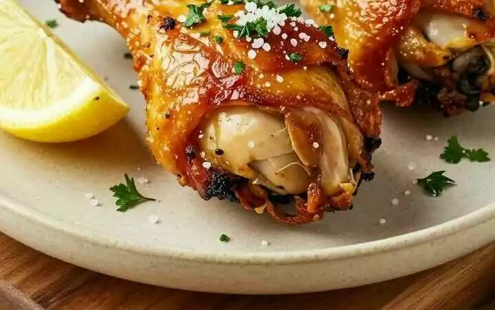 Hähnchenkeulen aus der Heißluftfritteuse: Knusprige Haut in 25 Minuten!