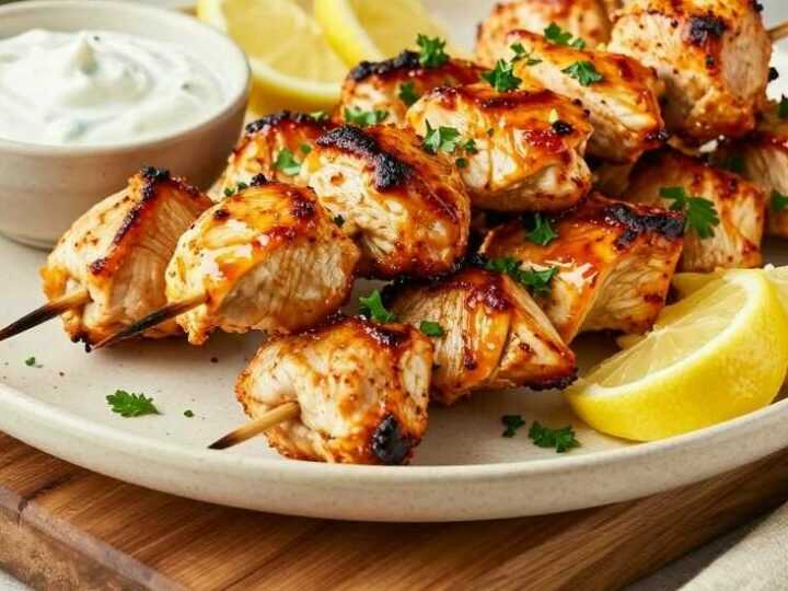 Hähnchenspieße aus dem Airfryer: Mariniert, in 14 Minuten!
