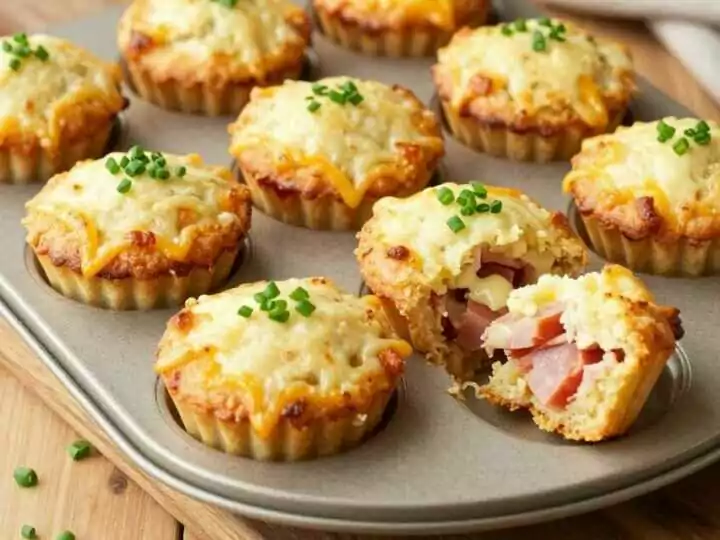 Herzhafte Muffins mit Schinken und Käse: 12 Stück in 25 Minuten!