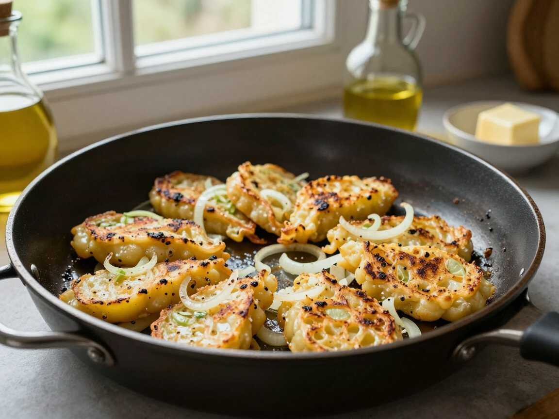 Kartoffel-Süßkartoffel-Rösti zweifarbig, das Rezept, das in jeder Familien-WhatsApp-Gruppe landet – während der Zubereitung