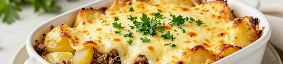 Kartoffelauflauf mit 500 g Hackfleisch: In 15 Minuten vorbereitet, Käsekruste inklusive!