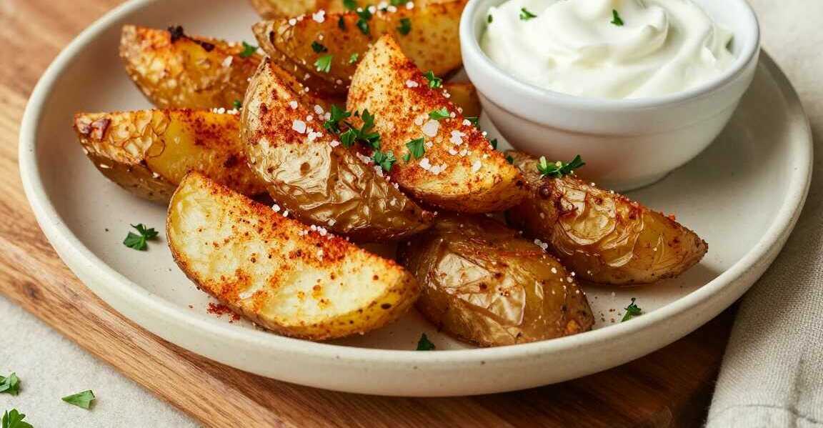 Kartoffelecken aus dem Ofen mit Paprikagewürz: Knusprig ohne Fritteuse!