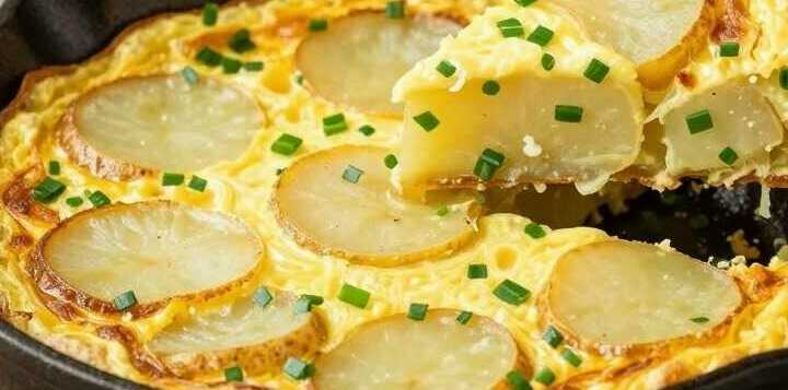 Kartoffel-Frittata mit 6 Eiern: Aus Resten, in 20 Minuten fertig!