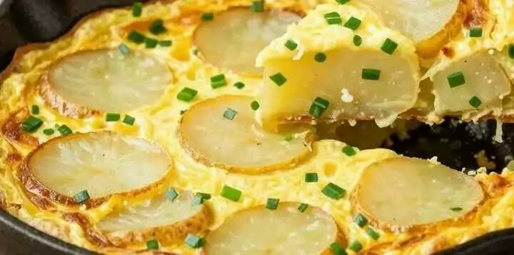 Kartoffel-Frittata mit 6 Eiern: Aus Resten, in 20 Minuten fertig!