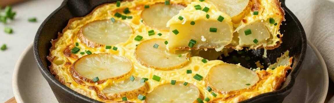 Kartoffel-Frittata mit 6 Eiern: Aus Resten, in 20 Minuten fertig!