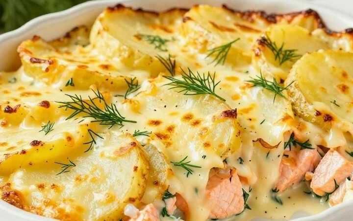Kartoffel-Lachs-Auflauf mit Dill: Festlich, in 45 Minuten!
