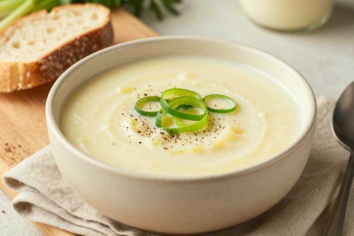 Kartoffel-Lauch-Suppe mit 3 Zutaten: Cremig ohne Sahne!