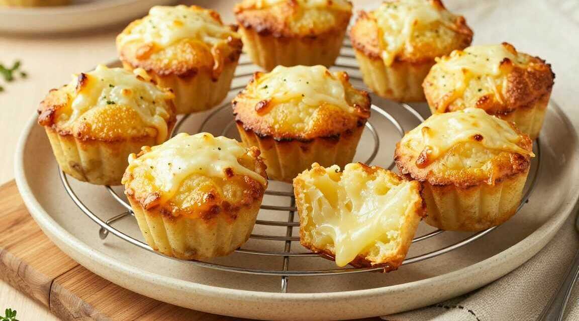 Kartoffelmuffins mit Käse: 12 Stück aus 500 g Kartoffeln!