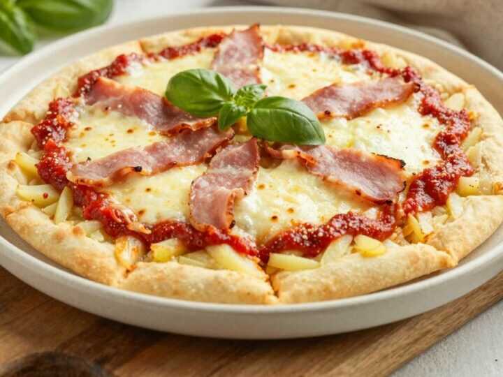 Kartoffelpizza auf dem Blech: Der Teig aus 500 g Kartoffeln!