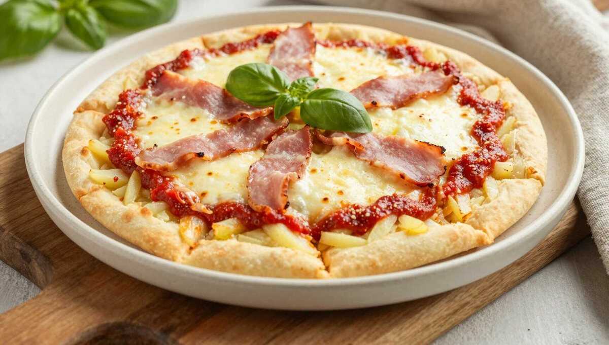 Kartoffelpizza auf dem Blech: Der Teig aus 500 g Kartoffeln!
