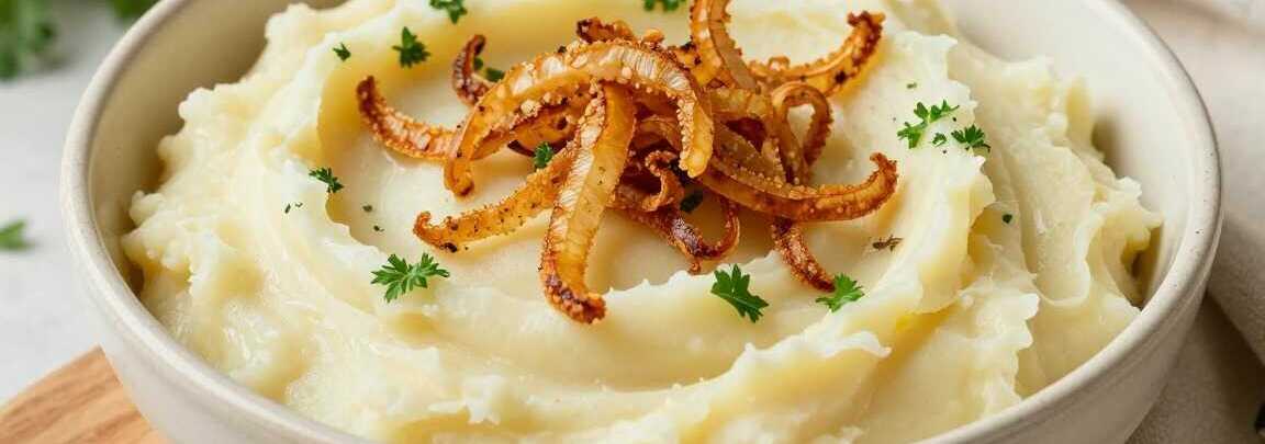 Kartoffelpüree mit Röstzwiebeln: Die Beilage, die zur Hauptsache wird!