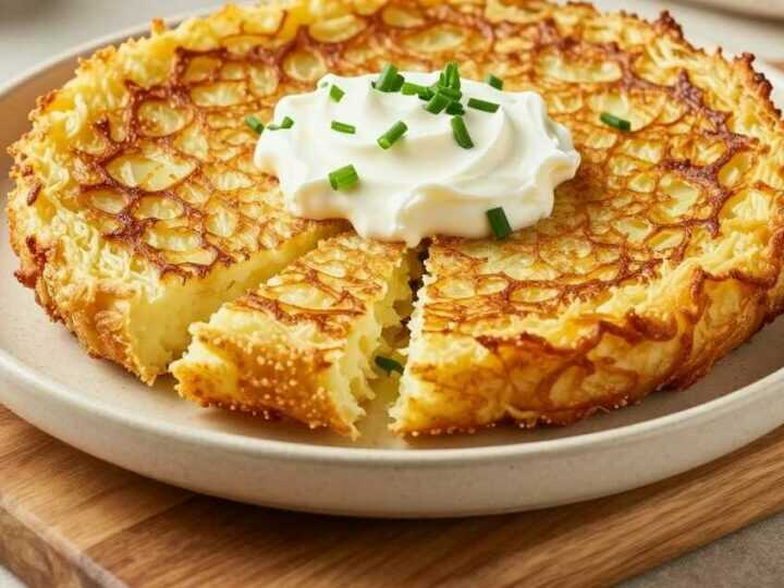 Kartoffelrösti aus 4 Zutaten: Groß wie die Pfanne, knusprig wie beim Schweizer!
