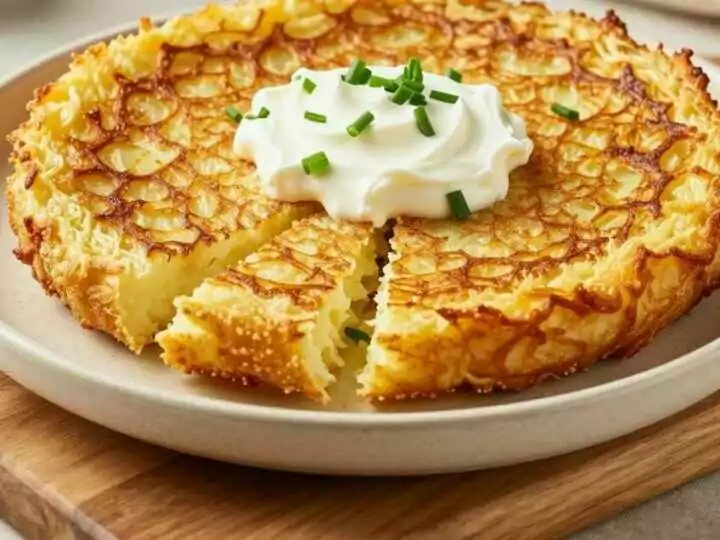 Kartoffelrösti aus 4 Zutaten: Groß wie die Pfanne, knusprig wie beim Schweizer!