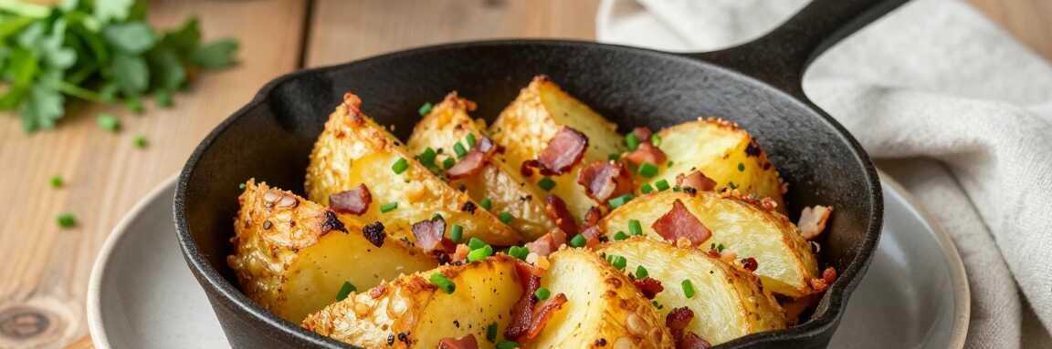 Kartoffel-Speck-Rösti aus der Pfanne: Knusprig mit 3 Zutaten!