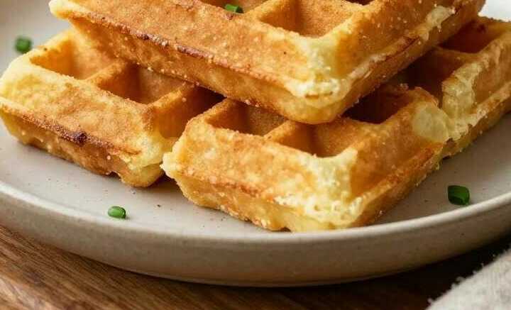 Kartoffelwaffeln herzhaft: Aus Kartoffelbrei, 8 Stück in 20 Minuten!