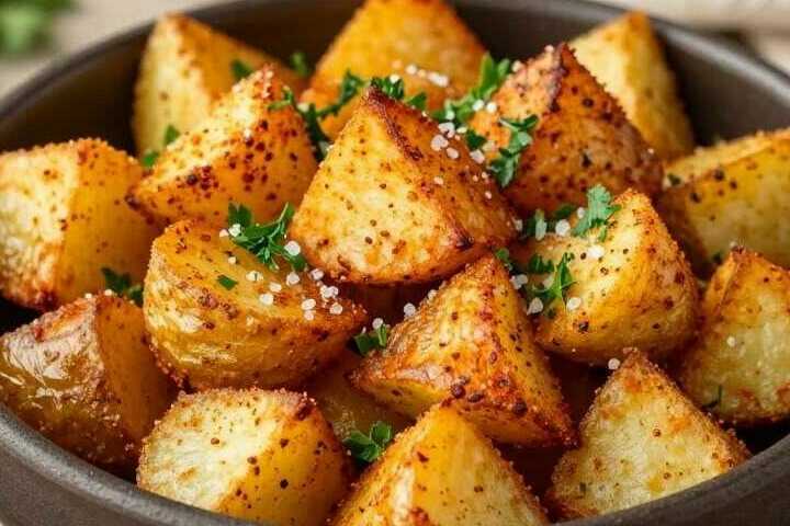 Kartoffelwürfel aus der Heißluftfritteuse: Würzig, in 18 Minuten!
