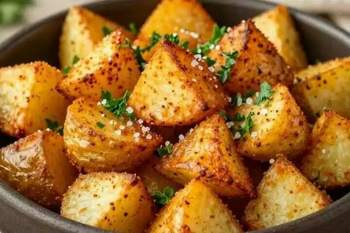 Kartoffelwürfel aus der Heißluftfritteuse: Würzig, in 18 Minuten!