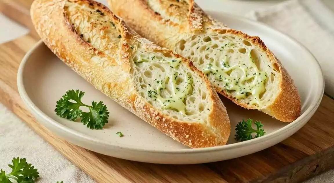 Kräuterbaguette selbst gemacht: Aus 4 Zutaten, in 40 Minuten!