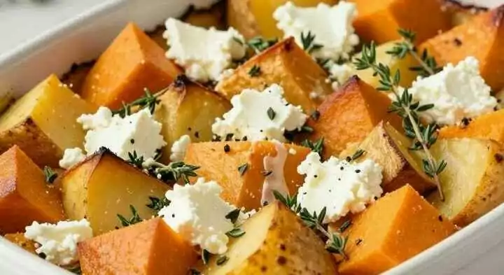 Kürbis-Kartoffel-Auflauf mit Feta: Der Herbstauflauf in 50 Minuten!