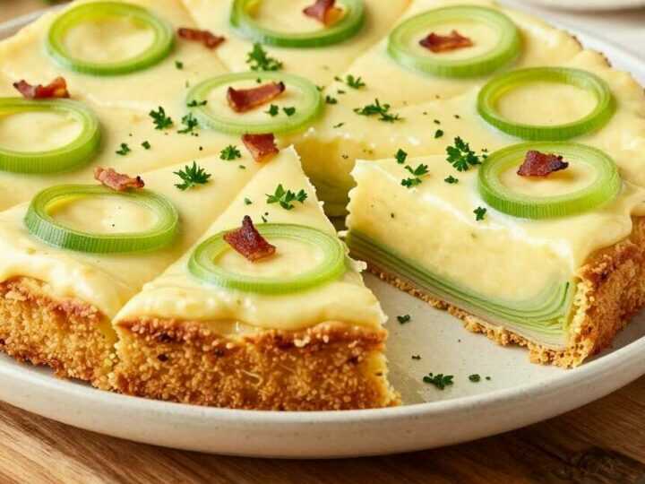 Lauchkuchen vom Blech mit Schmand: Der Herbstklassiker für 12 Stücke!