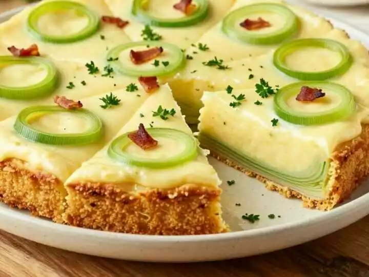 Lauchkuchen vom Blech mit Schmand: Der Herbstklassiker für 12 Stücke!