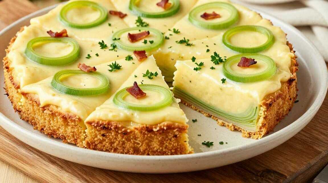 Lauchkuchen vom Blech mit Schmand: Der Herbstklassiker für 12 Stücke!